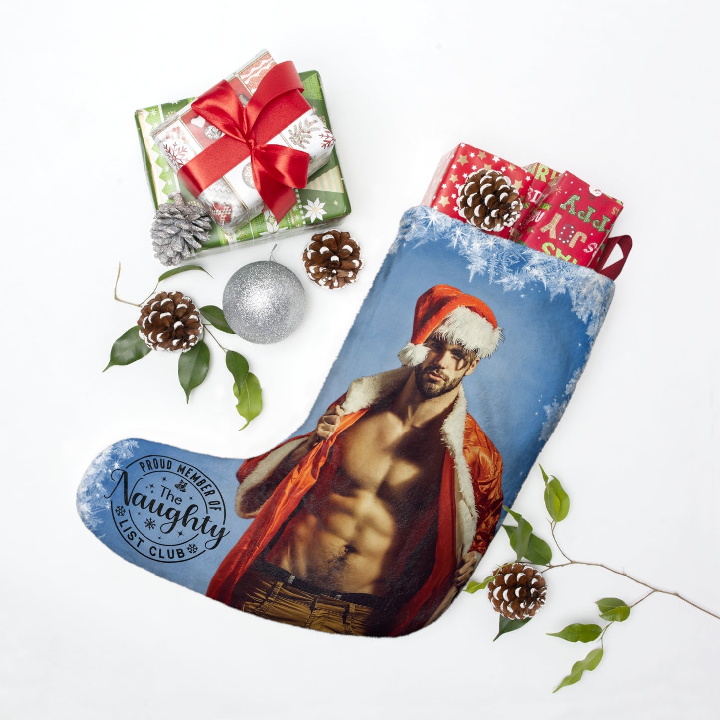 Naughty List Mountain Man Christmas Stocking
