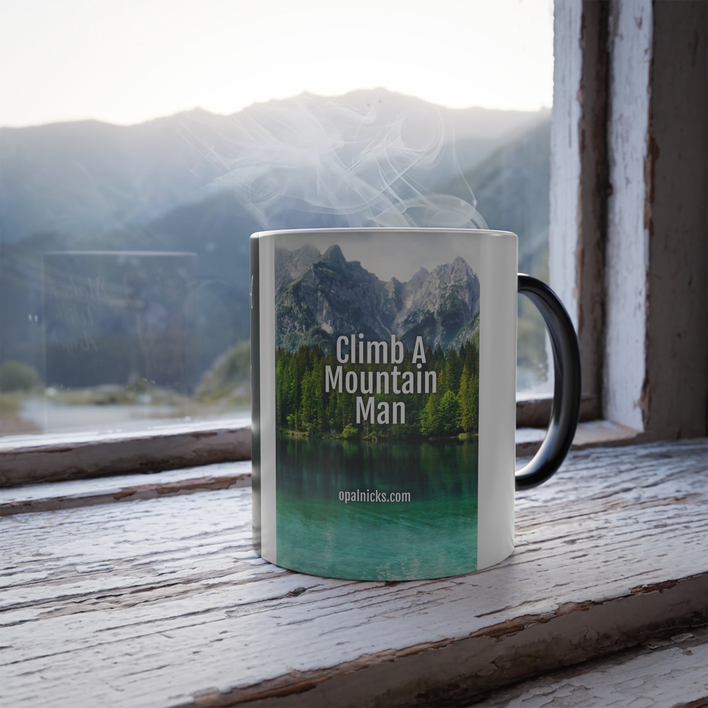 Morphing Make a Wish Climb A Mountain Man Mug