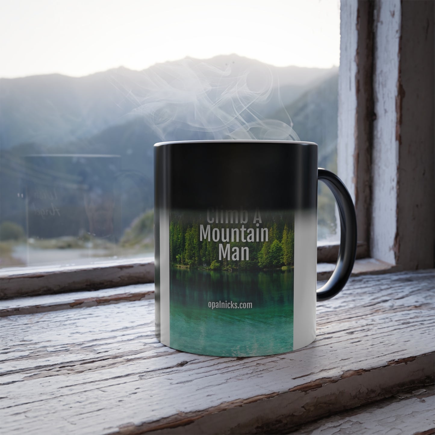 Morphing Make a Wish Climb A Mountain Man Mug