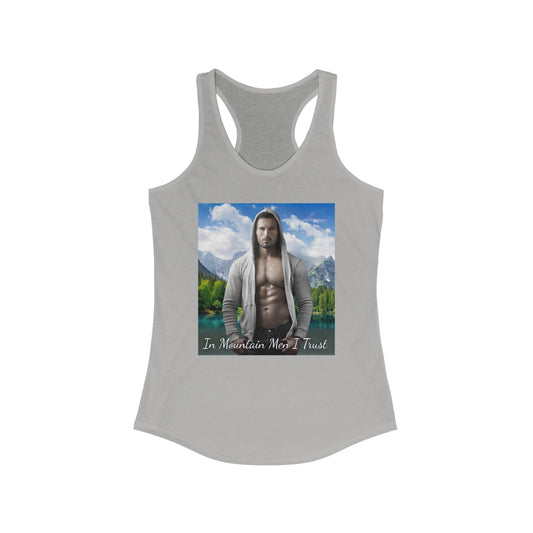 Sage "In Mountain Men I Trust" Racerback Tank Top