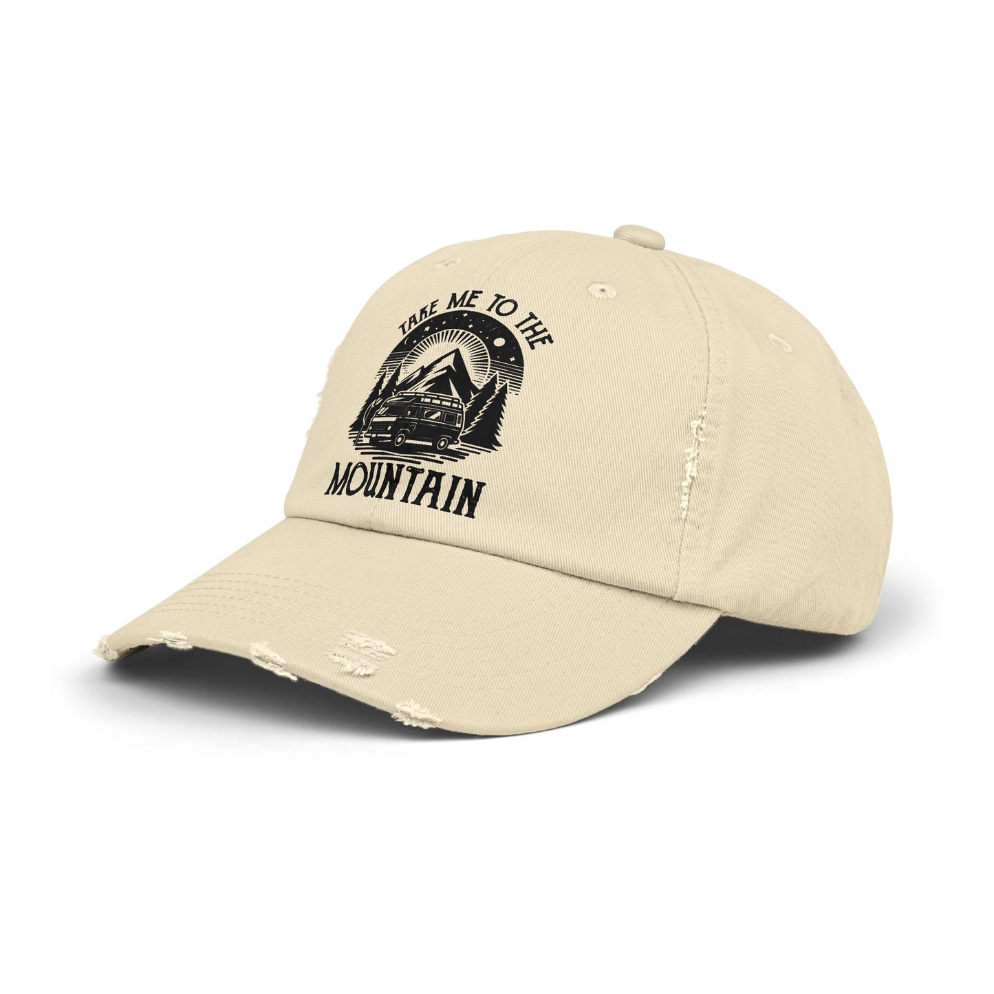 Take Me To The Mountain Unisex Distressed Cap