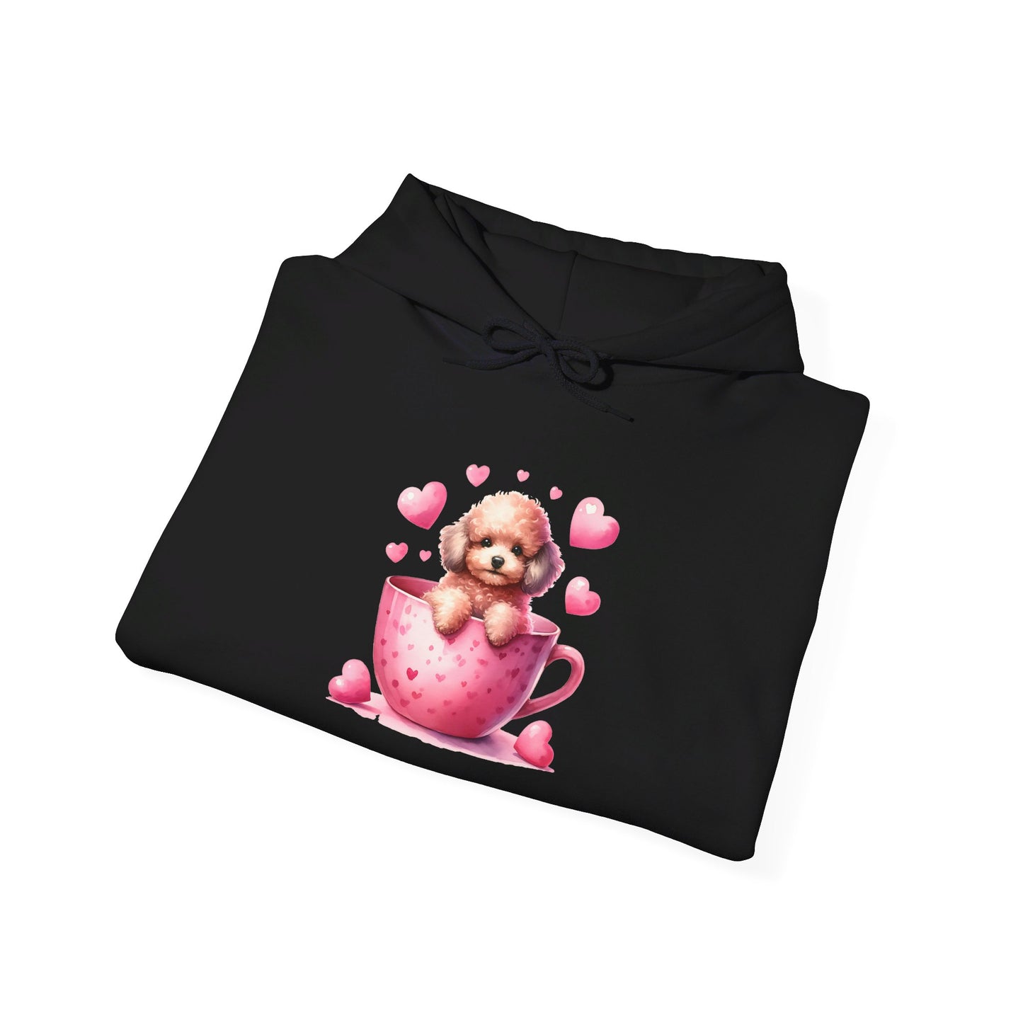 Howdy Valentine Poodle Puppy Love Hooded Sweatshirt