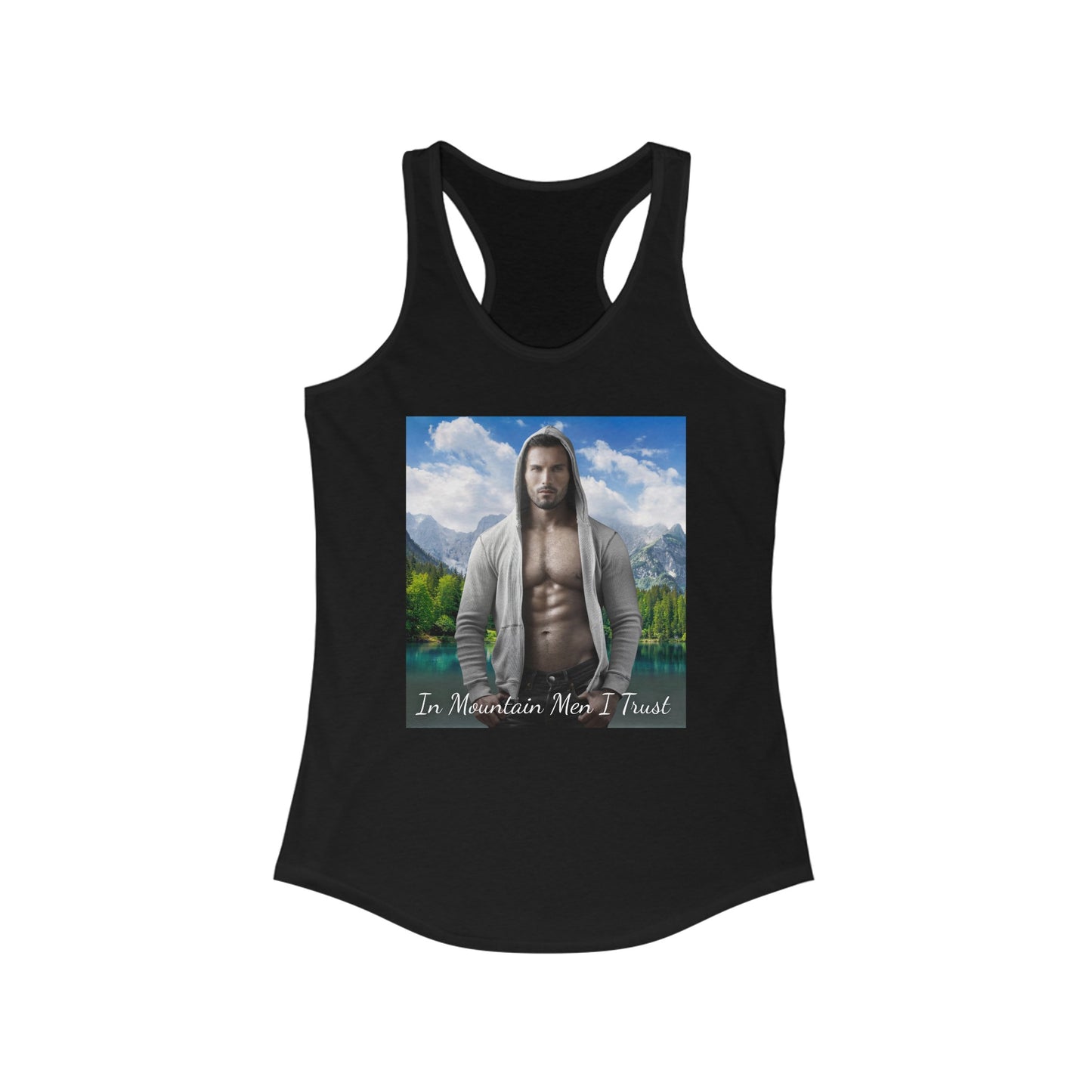 Sage "In Mountain Men I Trust" Racerback Tank Top