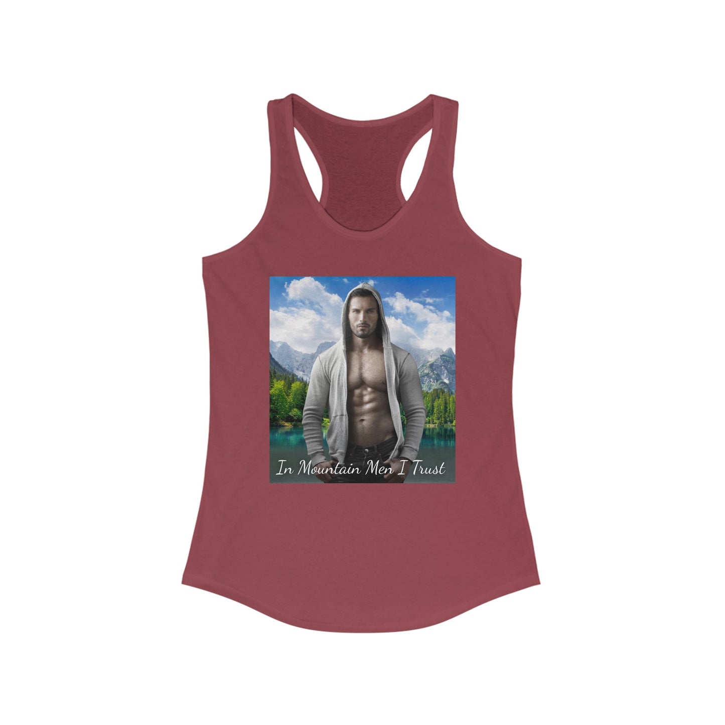 Sage "In Mountain Men I Trust" Racerback Tank Top