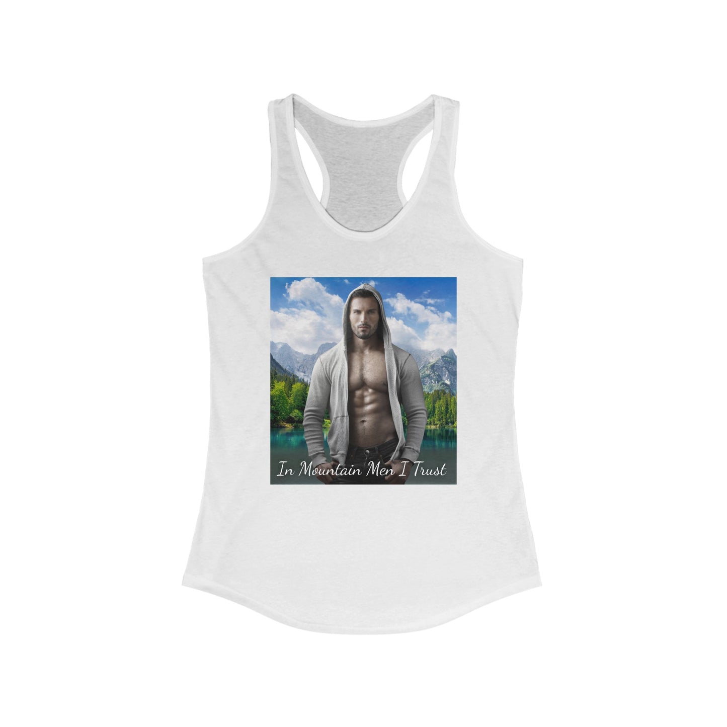 Sage "In Mountain Men I Trust" Racerback Tank Top