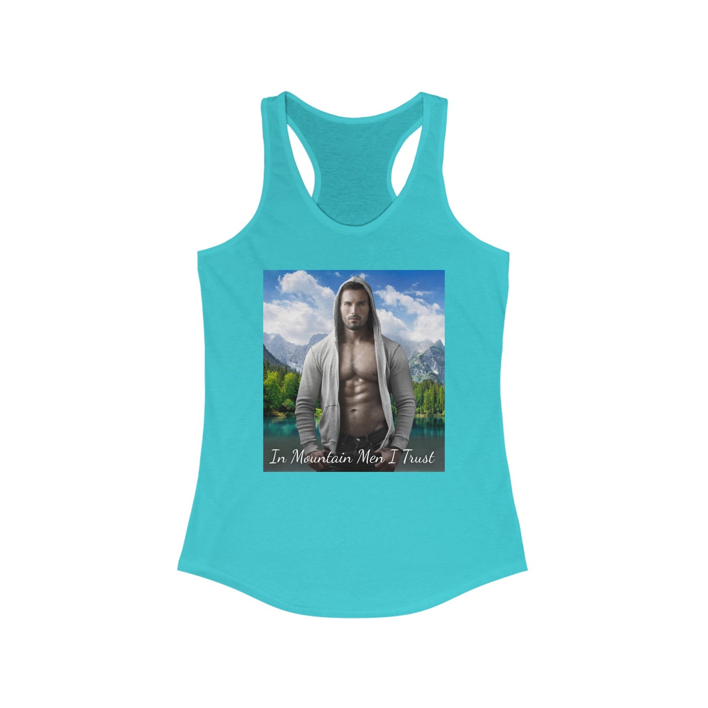 Sage "In Mountain Men I Trust" Racerback Tank Top