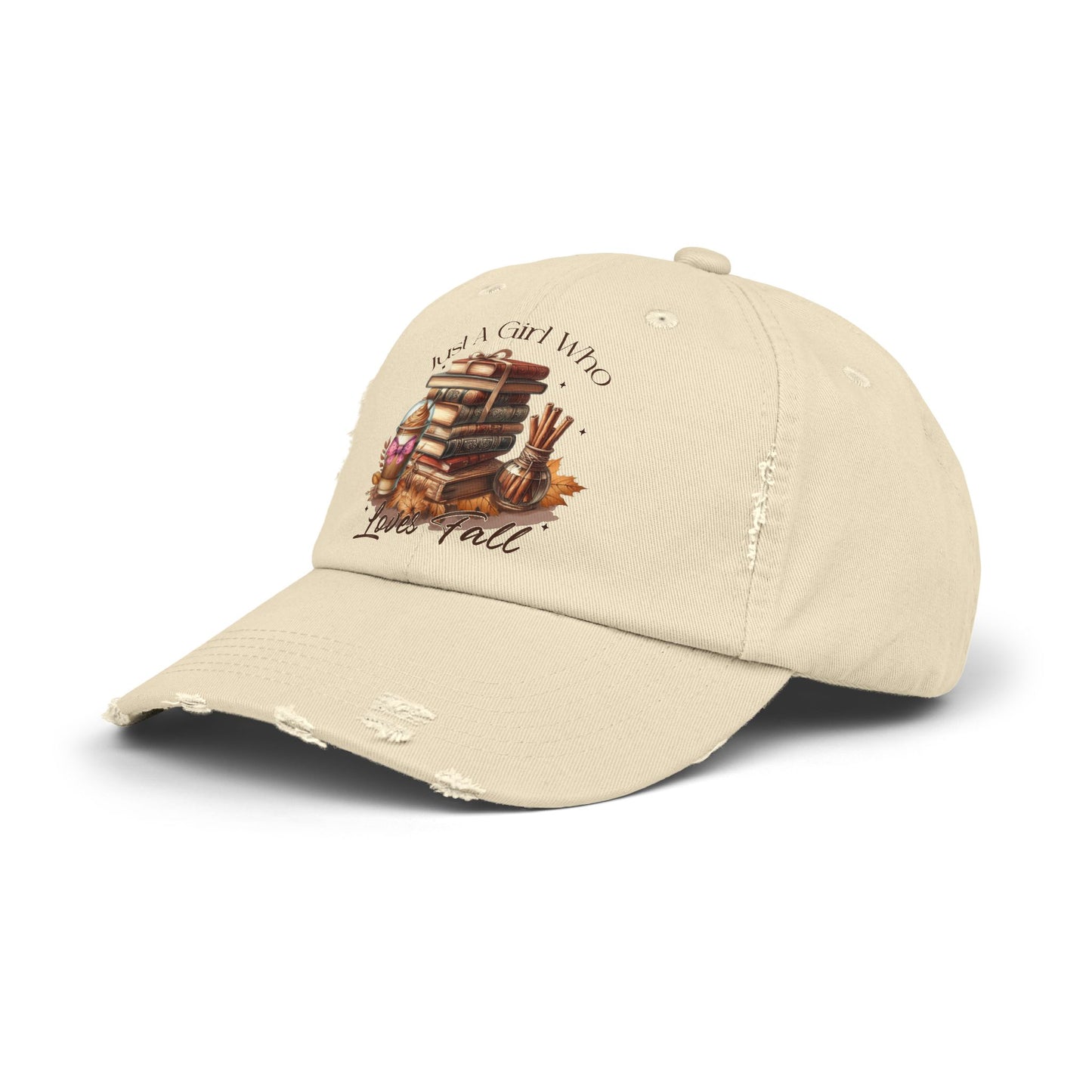 Just A Girl Who Loves Fall Distressed Cap