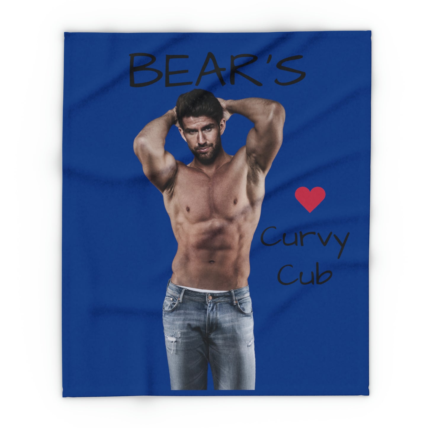 Bear's Curvy Cub Blanket in Blue (2 Sizes)