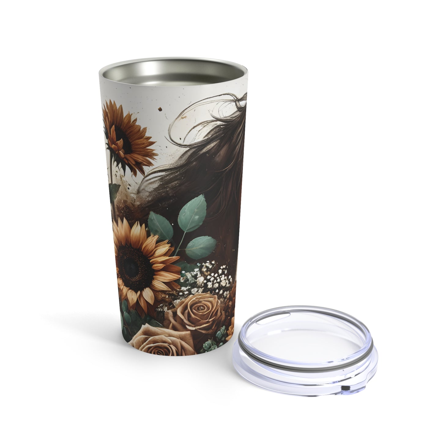 Boho Sunflower Horse Tumbler 20oz