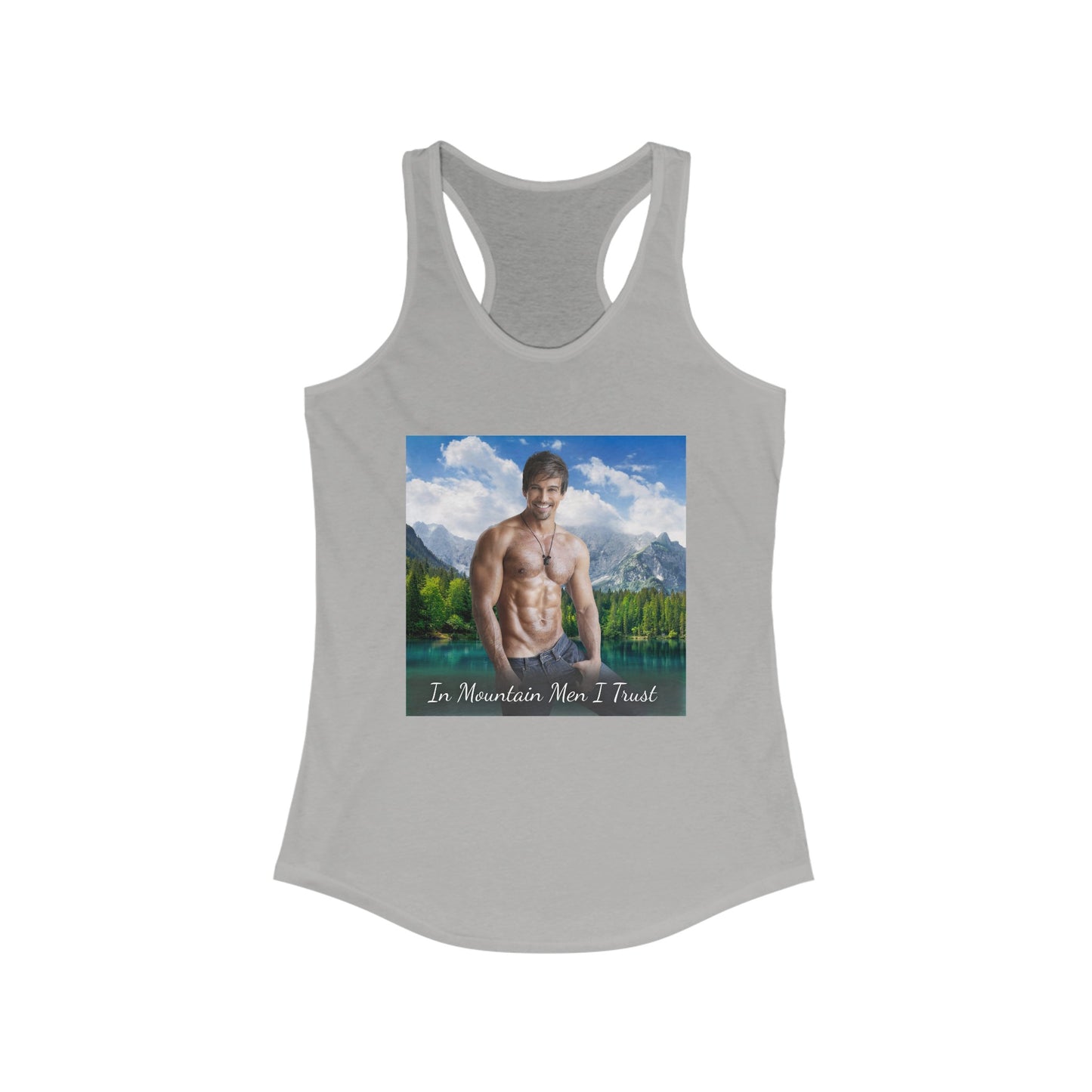 Leo "In Mountain Men I Trust" Racerback Tank Top