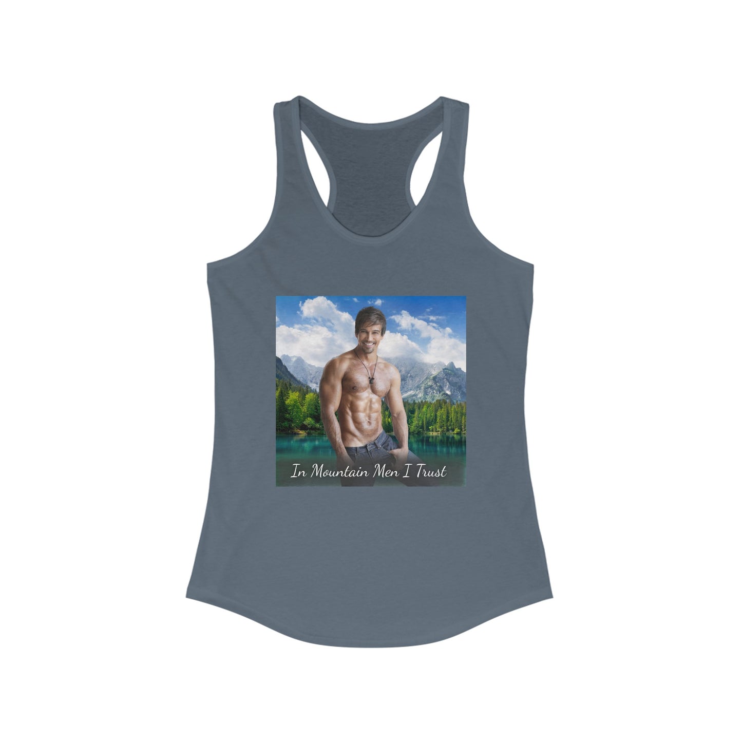 Leo "In Mountain Men I Trust" Racerback Tank Top