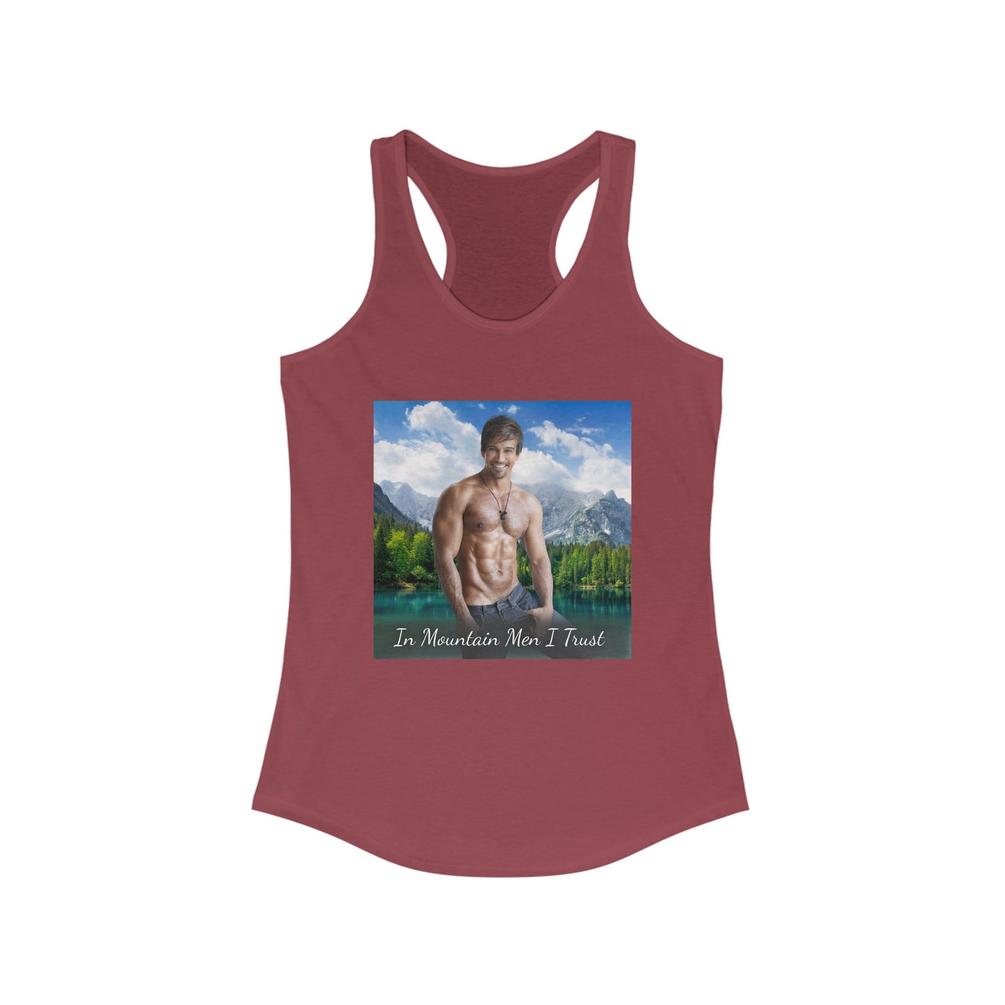 Leo "In Mountain Men I Trust" Racerback Tank Top