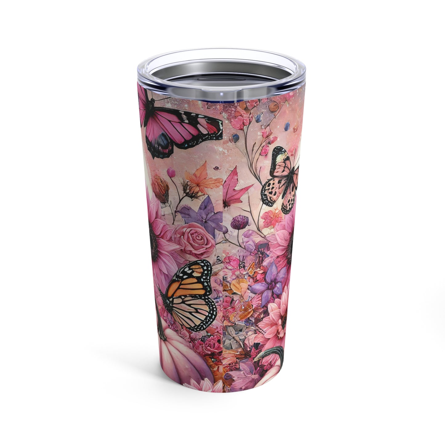 Pink Autumn Highland Cow Tumbler 20oz