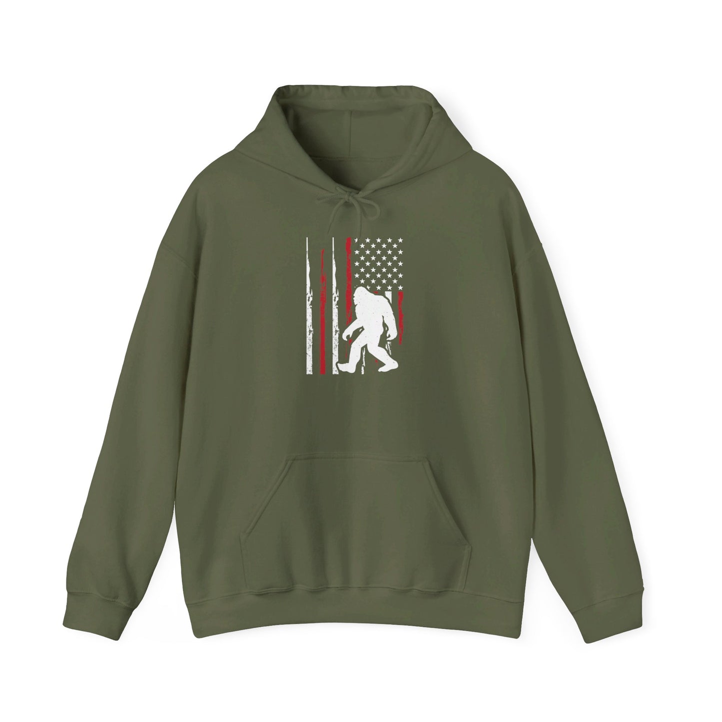 Bigfoot American Flag with Mateo Hooded Sweatshirt