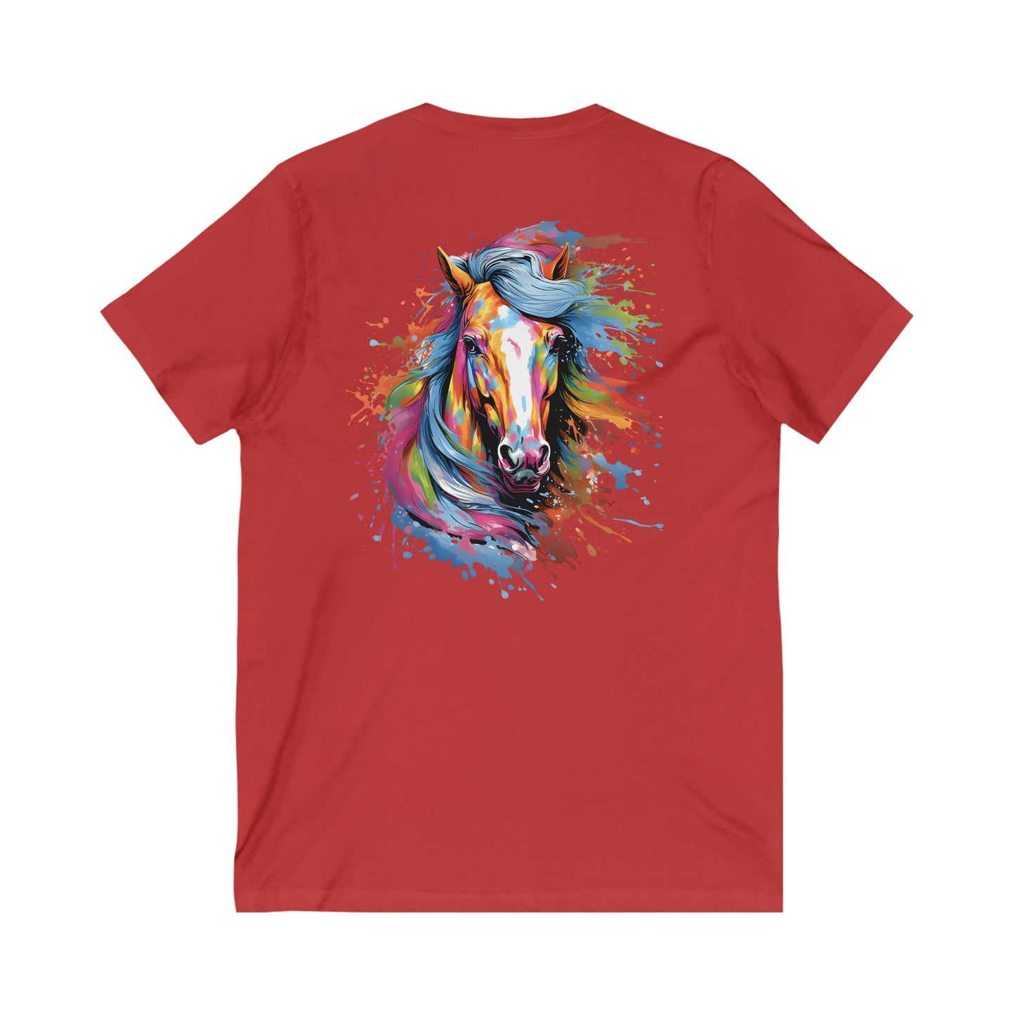 Graceful Cowgirl Jersey Short Sleeve V-Neck Tee Printed on Both Sides