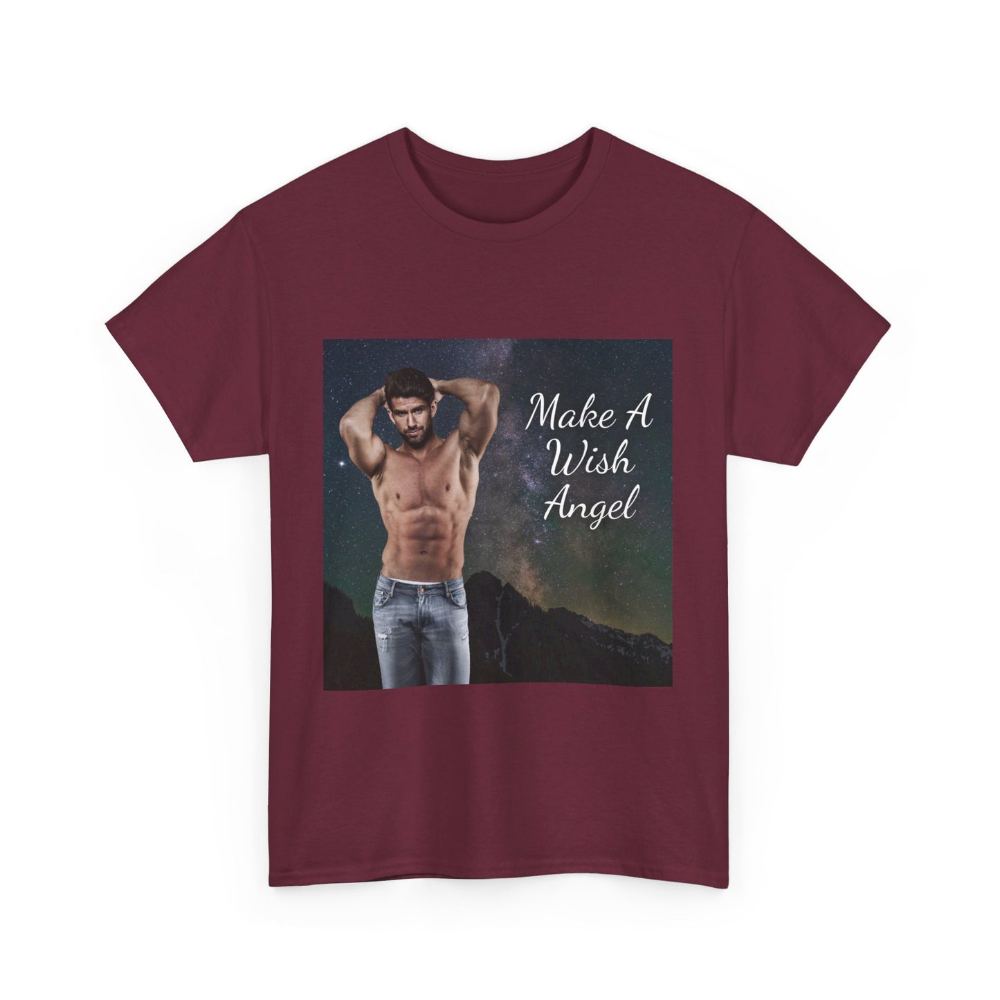 Make A Wish (Climb A Mountain Man) Heavy Cotton Tee Available in 12 Colors