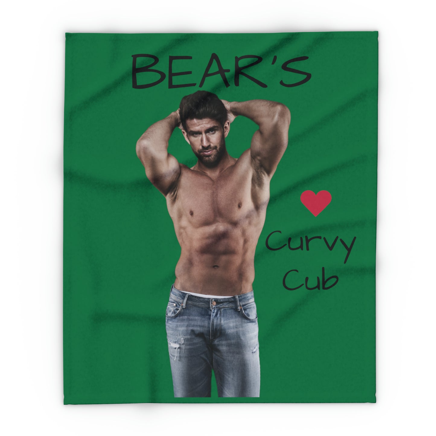 Bear's Curvy Cub Blanket in Dark Green (2 Sizes)