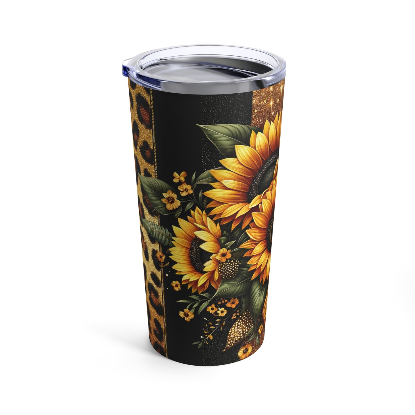 Leopard Sunflower Tumbler 20oz