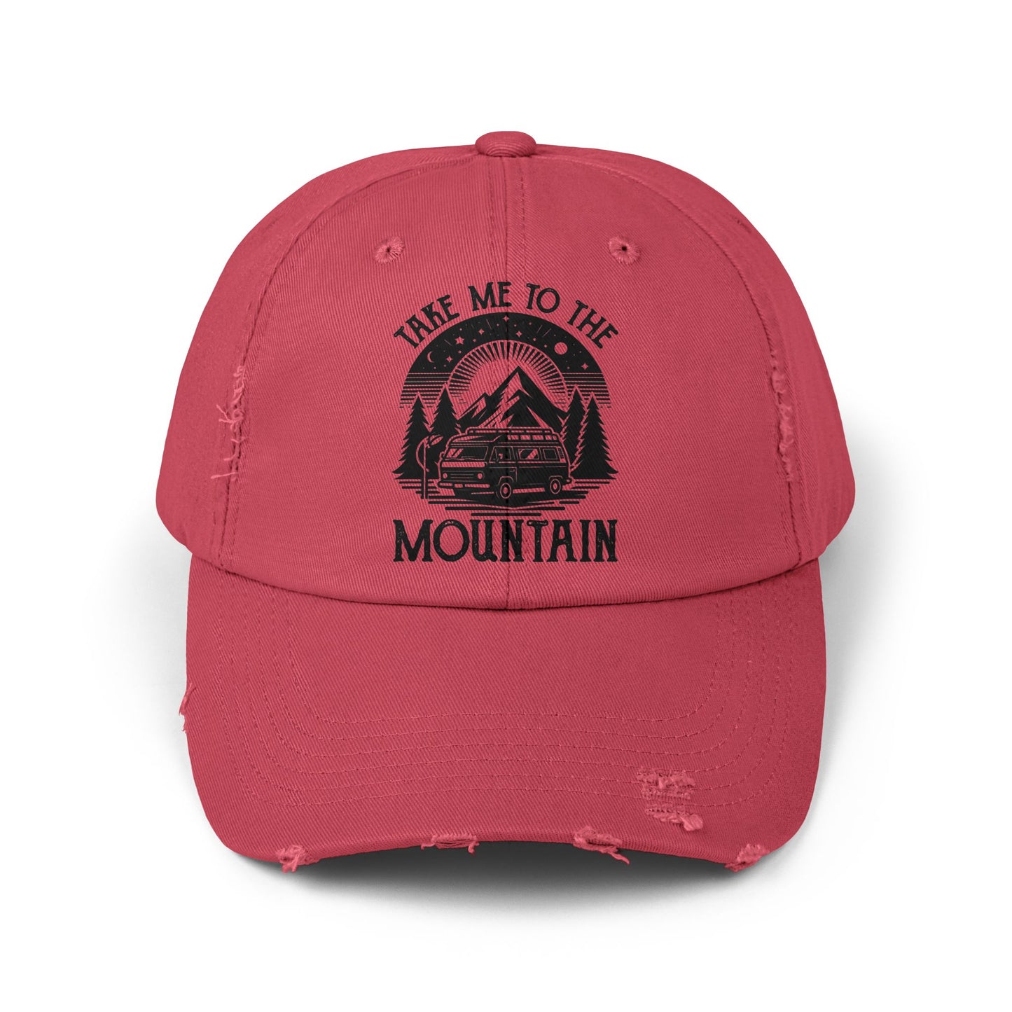 Take Me To The Mountain Unisex Distressed Cap