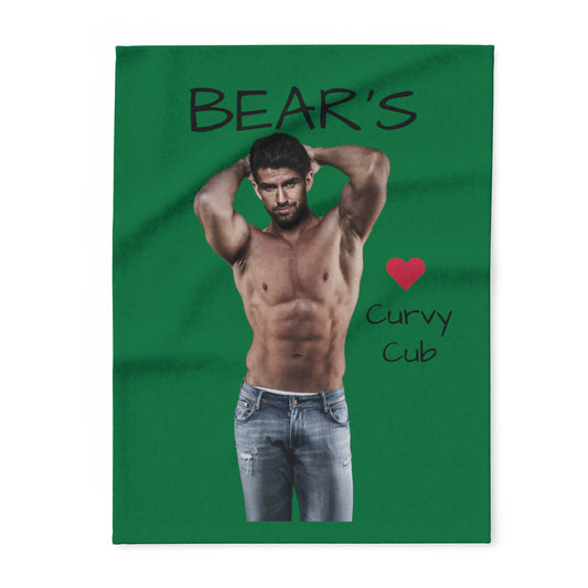 Bear's Curvy Cub Blanket in Dark Green (2 Sizes)