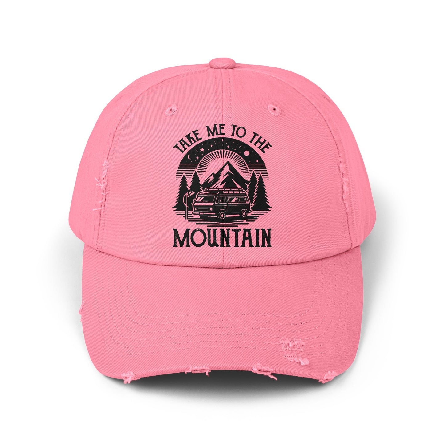 Take Me To The Mountain Unisex Distressed Cap