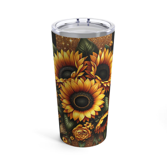 Leopard Sunflower Tumbler 20oz