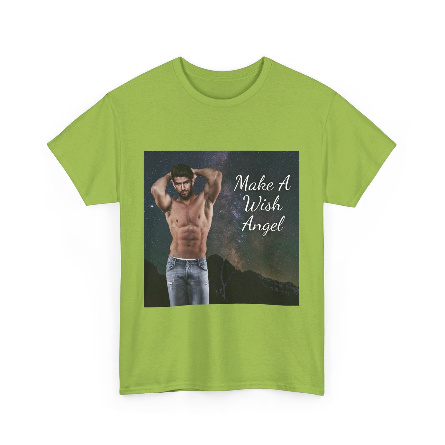 Make A Wish (Climb A Mountain Man) Heavy Cotton Tee Available in 12 Colors