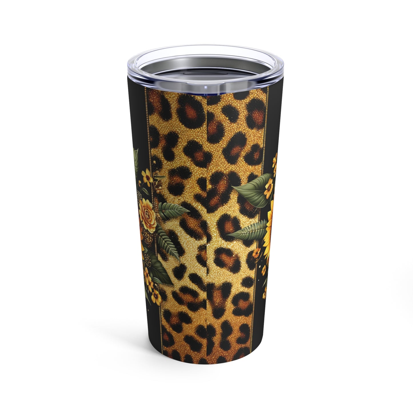 Leopard Sunflower Tumbler 20oz