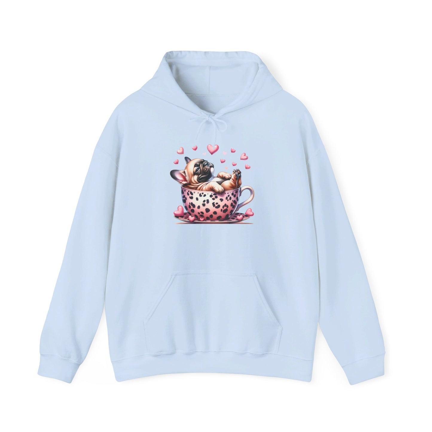 Howdy Valentine French Bulldog Puppy Love Hooded Sweatshirt