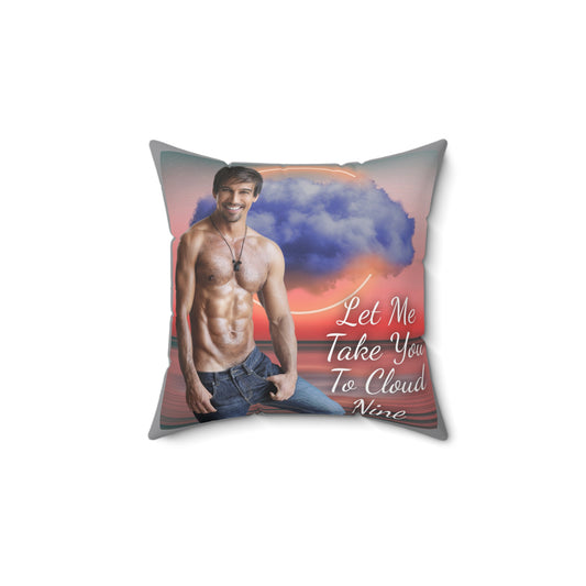 Leo & Bear Cloud Nine & Make A Wish Spun Polyester Square Pillow