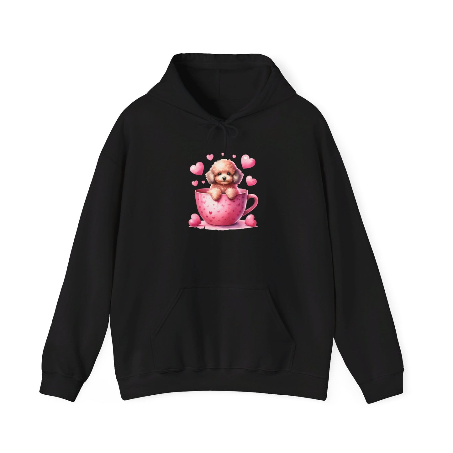 Howdy Valentine Poodle Puppy Love Hooded Sweatshirt