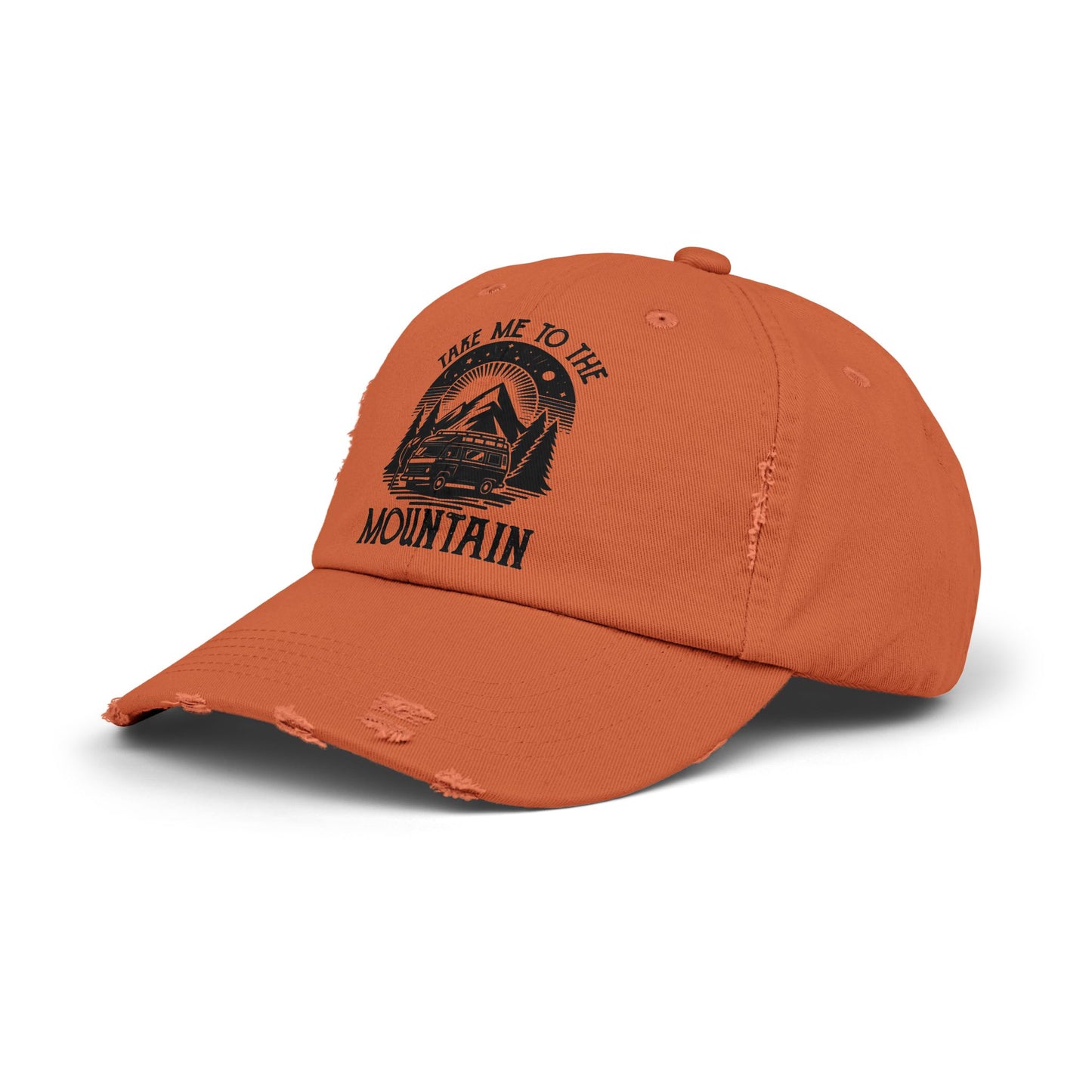 Take Me To The Mountain Unisex Distressed Cap