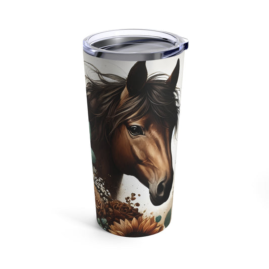 Boho Sunflower Horse Tumbler 20oz