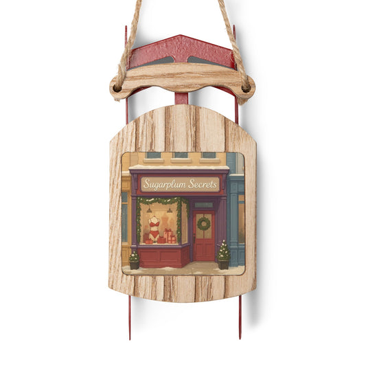 Sugarplum Secrets Rustic Sled Ornament from Naughty With The Mountain Man