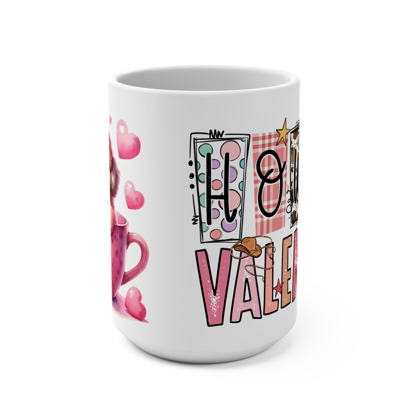 Howdy Valentine Poodle Puppy Love Ceramic Mug 15oz