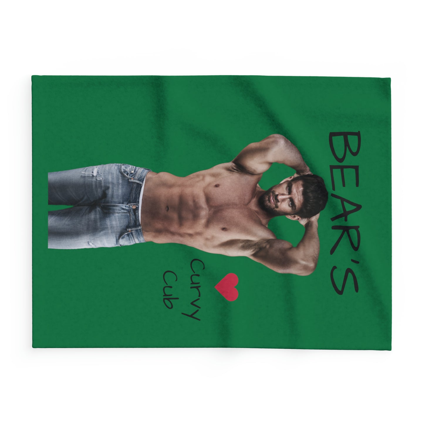 Bear's Curvy Cub Blanket in Dark Green (2 Sizes)