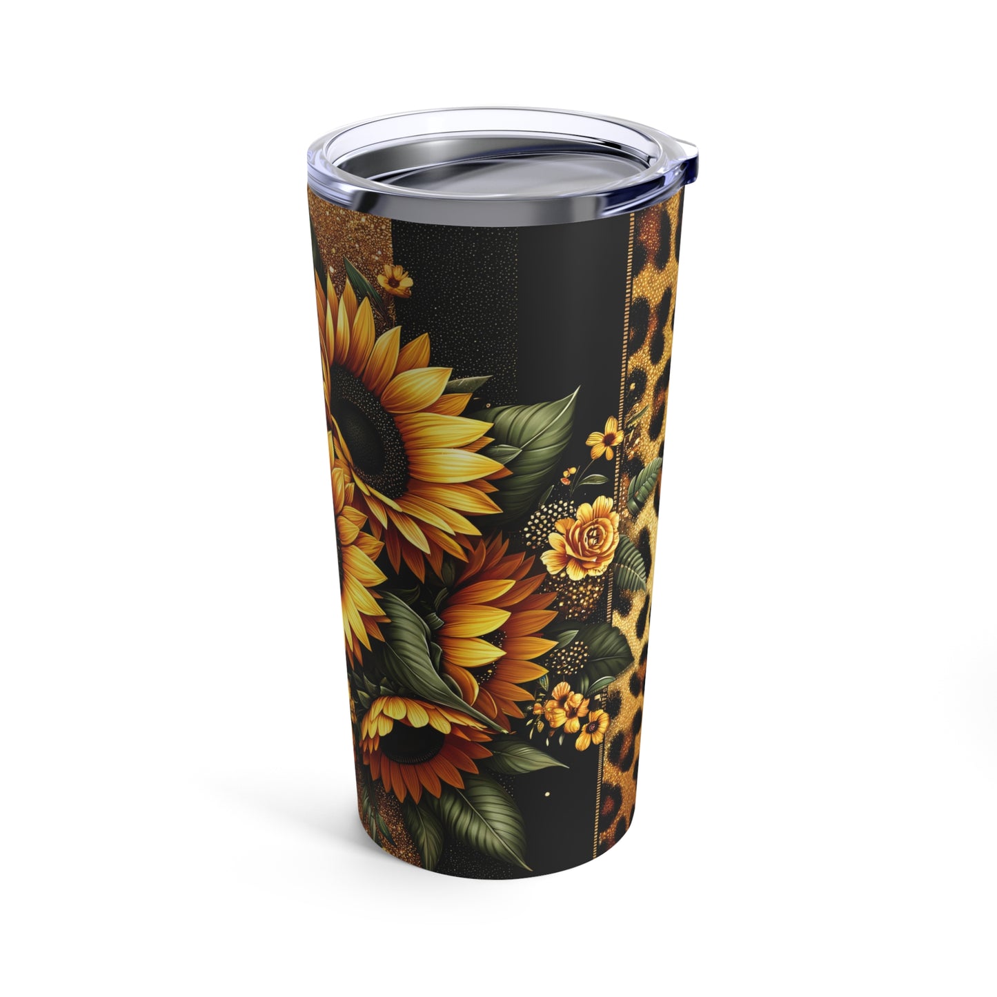 Leopard Sunflower Tumbler 20oz