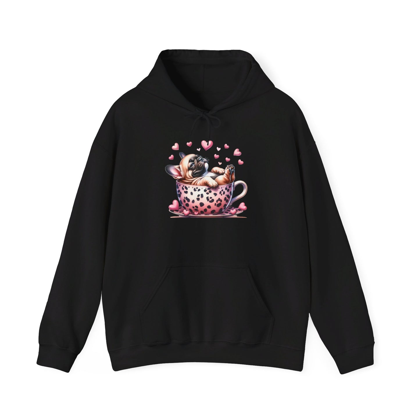 Howdy Valentine French Bulldog Puppy Love Hooded Sweatshirt