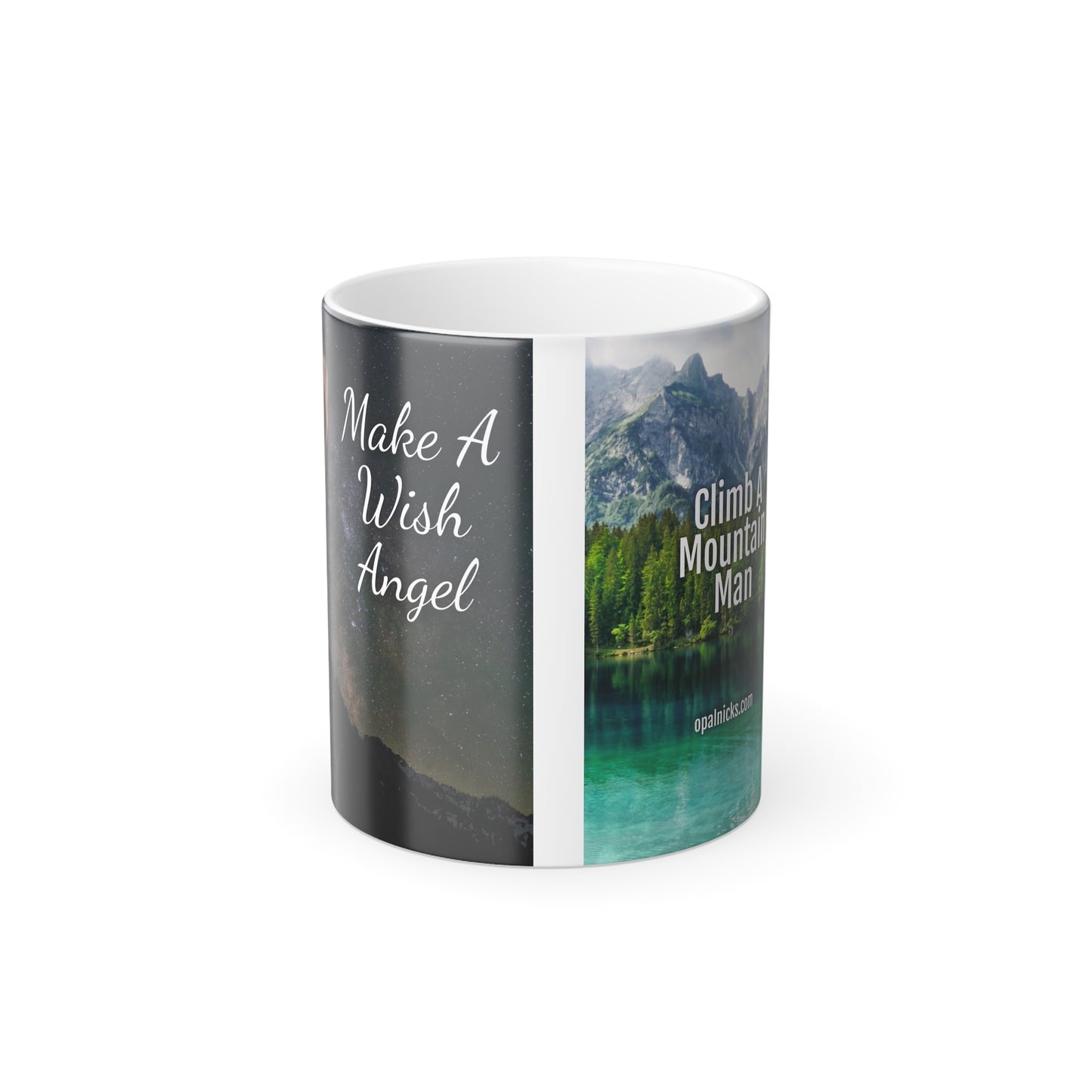 Morphing Make a Wish Climb A Mountain Man Mug