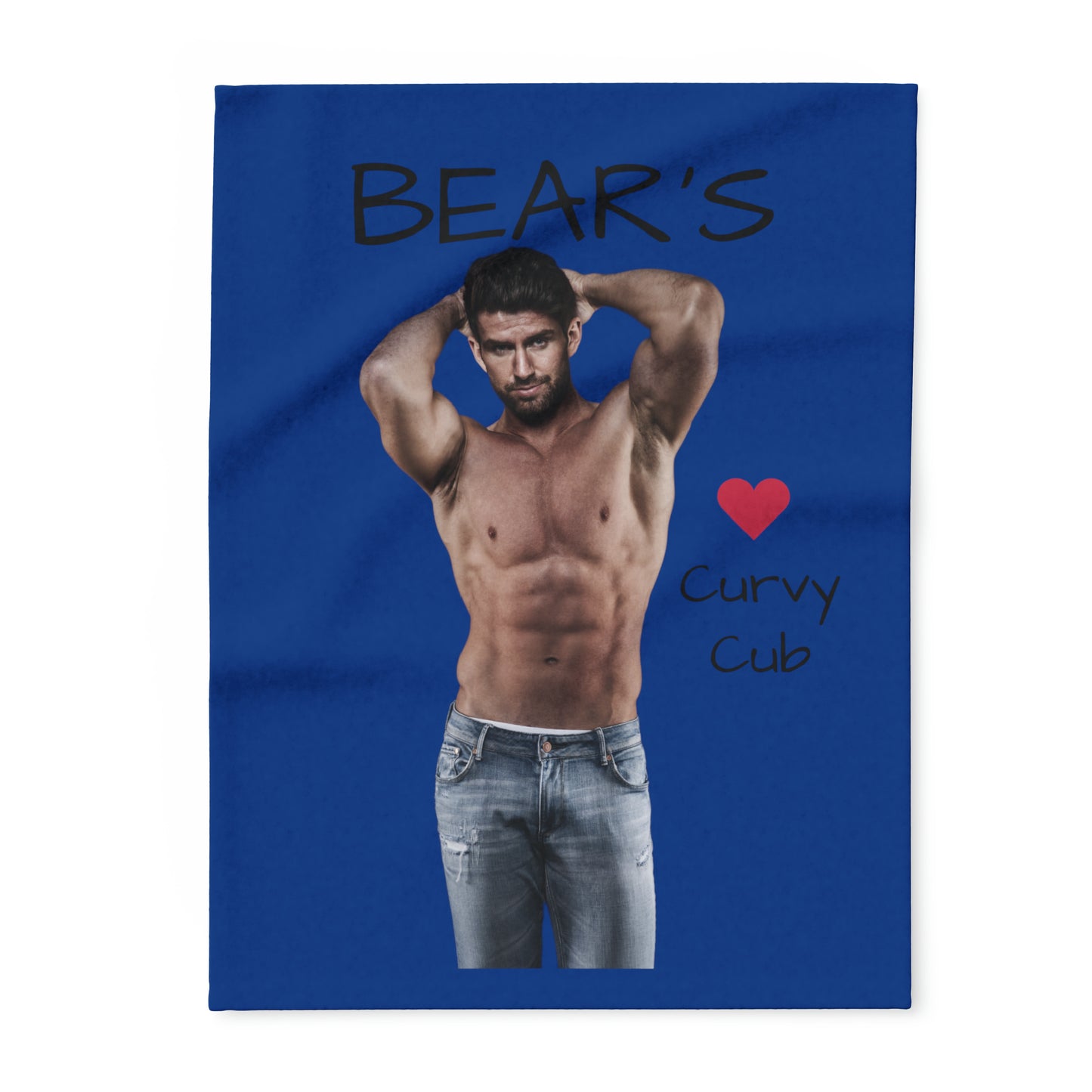 Bear's Curvy Cub Blanket in Blue (2 Sizes)