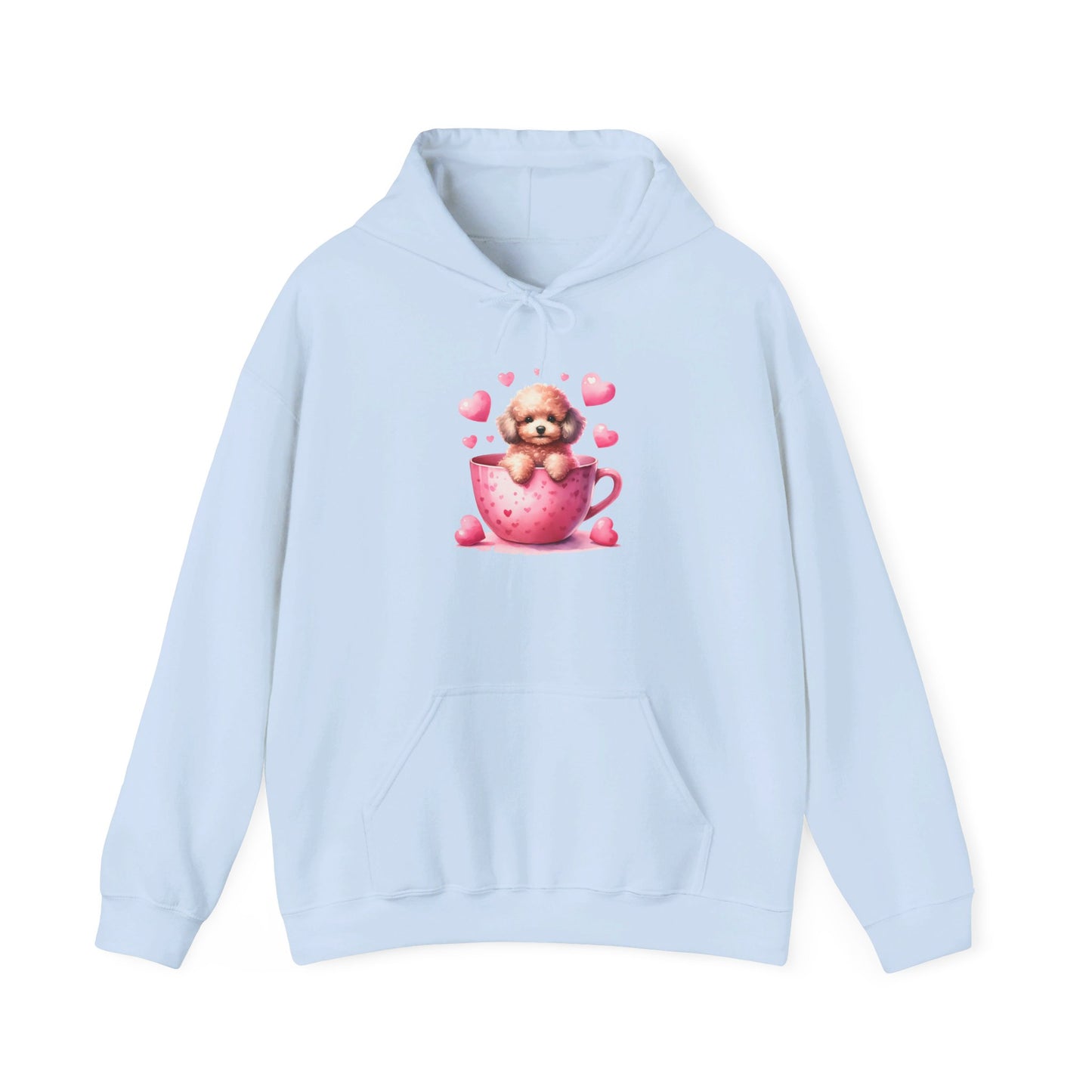 Howdy Valentine Poodle Puppy Love Hooded Sweatshirt