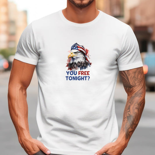 USA Eagle Are You Free Tonight Streetwear Unisex Short Sleeve Tee